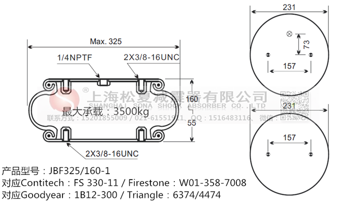 JBF325/160-1橡膠<a href='http://shyhbgc.com/' target='_blank'><u>空氣彈簧</u></a>