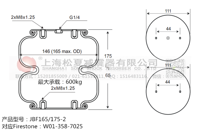 JBF165/175-2橡膠<a href='http://shyhbgc.com/' target='_blank'><u>空氣彈簧</u></a>